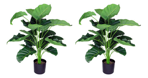 2 Piezas Planta Artificial Maceta Decoración Hogar Oficina