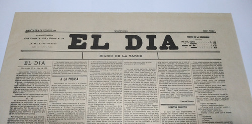 Diario  El Día Ejemplar Original Número 1  