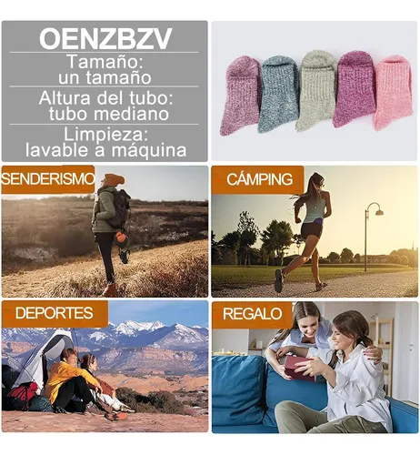 Calcetines Termicos Mujer, 5 Pares Calcetines De Lana,