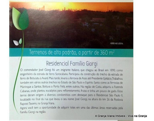 Terreno Em São Paulo Ii, Cotia/sp De 0m² À Venda Por R$ 478.765,00 - Te940312