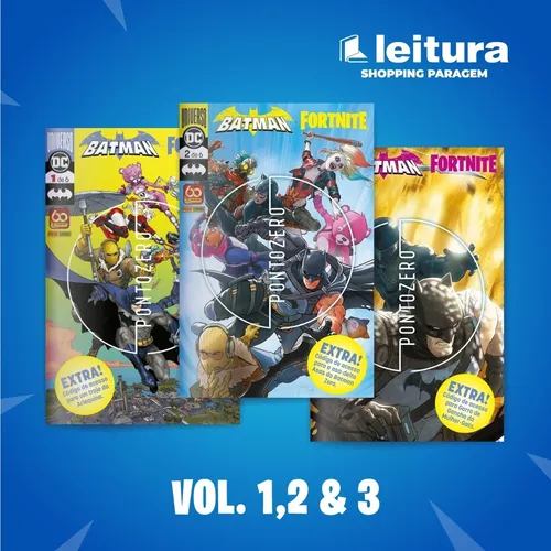 Batman Fortnite ponto zero com código edições 1, 2, 3, 4, 5, 6 HQ DC Panini