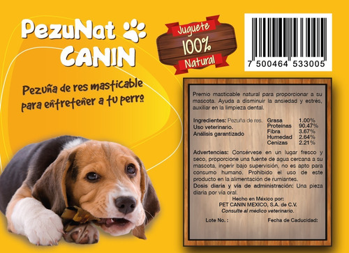 Pezuña De Res Masticable Perros Premios Juguete Carnaza 100p