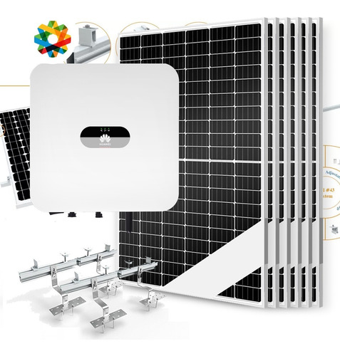 Kit Solar #05 3kw/h - 3ktl Trifásico On-grid Techo De Teja