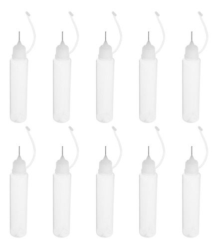 Botellas Recargables Con Punta De Aguja Para Apretar, 10 Uni