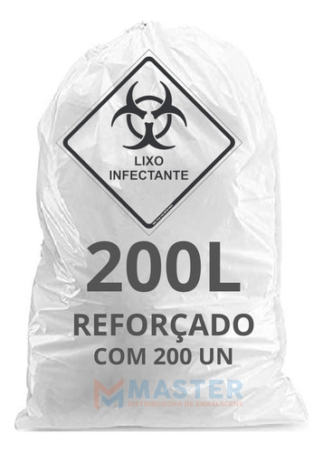 Saco De Lixo Hospitalar Infectante -100 Litros - 200unidades