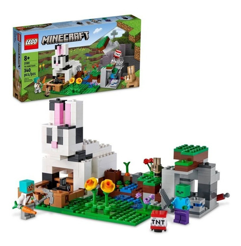 Kit De Construcción Lego Minecraft El Rancho Conejo 21181 Cantidad de piezas 340