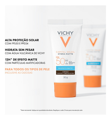 Protetor Solar Capital Soleil Hydramatte 6.0 30g Vichy
