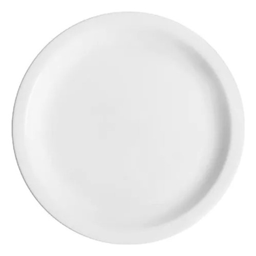 Jogo 6 Pratos Para Pizza Branco Grande Resistente Porcelana