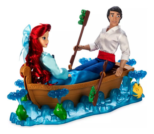 Set Ariel Y Eric Canoa Sirenita Disney Store 2024