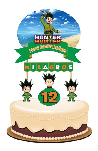 Cake Topper Hunter X Hunter Adorno Para Tortas Anime   