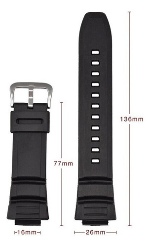 2 Correas Para Casio Ae2000 Ae-2000 Ae-2000w Ae-2000wd