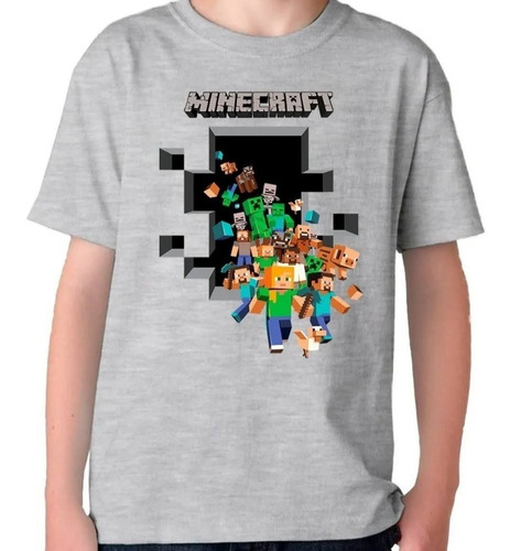 Camiseta Remera Algodón Minecraft 