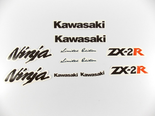 Adesivos Emblema Compatível Kawasaki Ninja Zx-2r Preto Zx2r