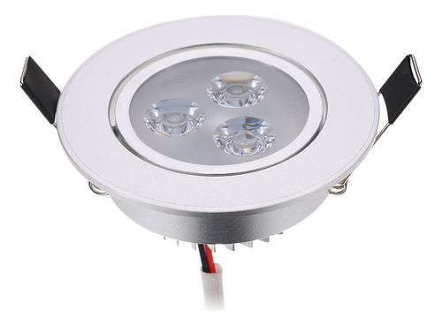 Lámpara Led Empotrable De Techo Plateada, Blanca Cálida, Est
