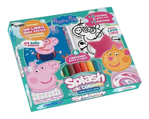 Splash De Colores Peppa Pig Libro Para Pintar Más Crayones 