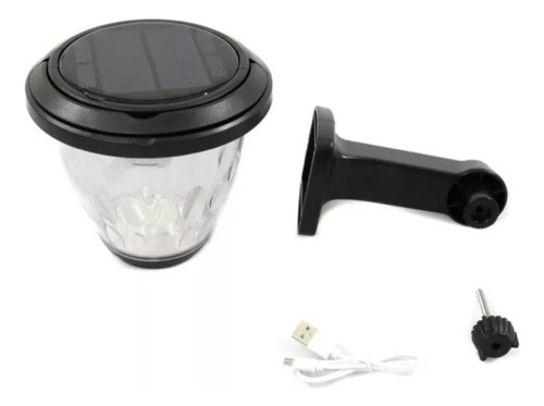 Foco Farol Led Solares Jardin O Para Pared Luz Blanco