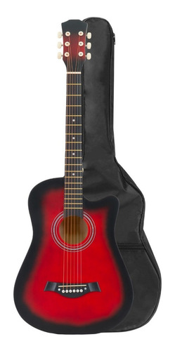 Guitarra acústica infantil Zonar GTA para diestros roja mate