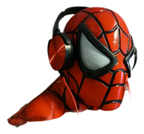 Soporte Auriculares Cabeza Spiderman Hombre Araña 