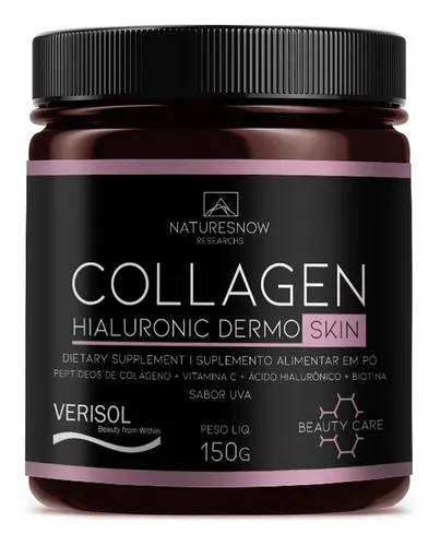 comprar Colágeno Verisol Ácido Hialurônico Vit C 150g - Natures Now Sabor Uva