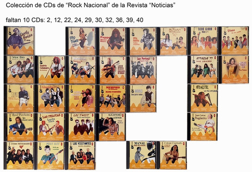 Gran Coleccion Cds Rock Nacional Noticias 40 Unidades (5112)