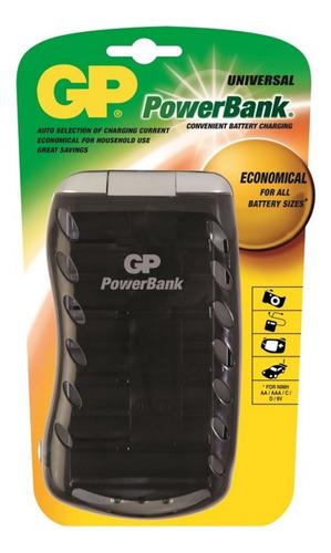 Cargador Universal Powerbank Gp Baterias Nimh Aa Aaa 9v D C