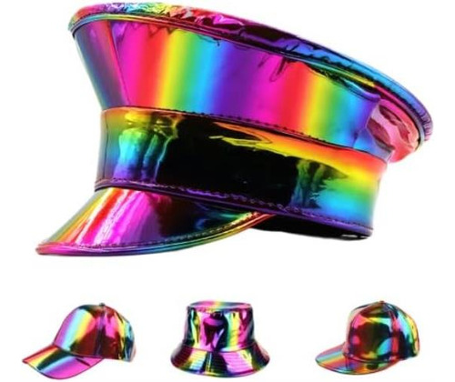 Sombrero Colorido Del Arco Iris, Gorra Béisbol Reflectante,