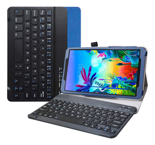 Liushan Compatible Con LG G Pad 5 Funda Teclado Inalámbrico,