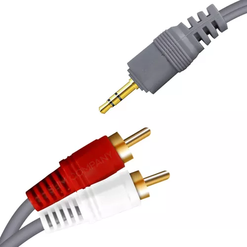 Cable Audio RCA Jack 3.5 mm salida auxiliar. Aux. macho Plug