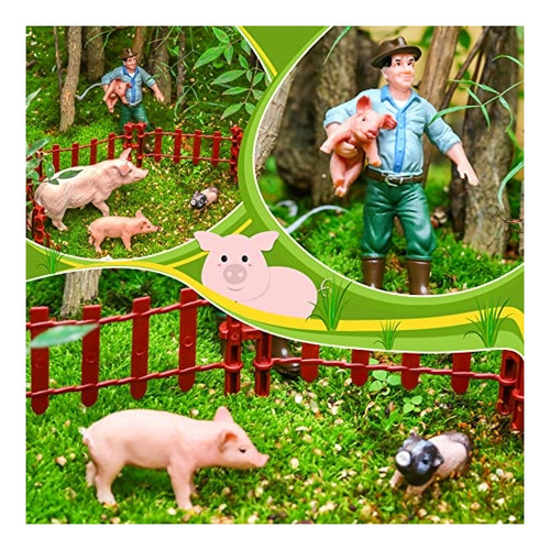 Sets De Muñecos Juego De 17 Figuras Realistas De Cerdo