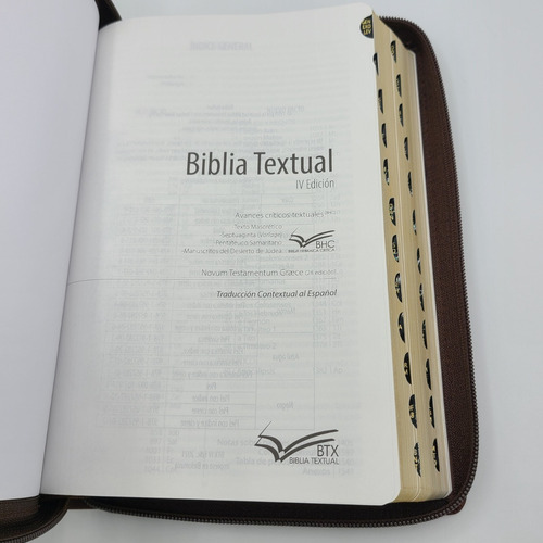 Biblia Textual Iv Edición Imit. Piel Marron Cierre Indices
