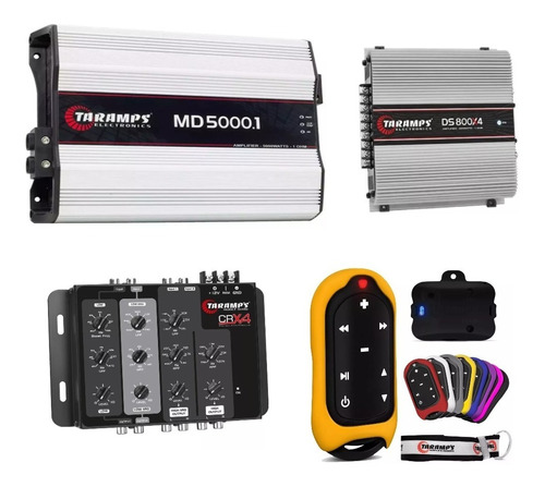 Kit Modulo Taramps Md5000 + Ds800 X4 + Crx4 + Tlc3000