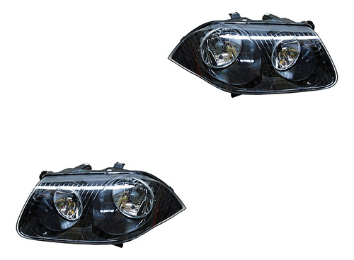 Par Juego Faros Vw Jetta Clasico 2008 - 2014 F/negro Yry