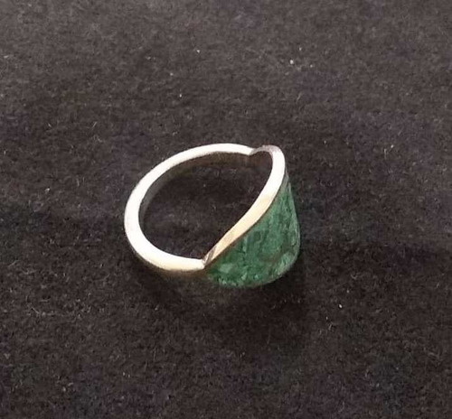 Anillo De Plata 925 Para Dama Con Detalles En Verde