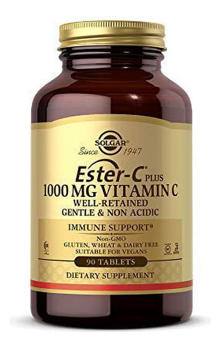 Ester-c Plus 1000 Mg Vitamina C 90 Tabletas Solgar