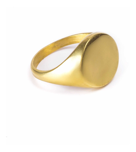 Anillo Circular - Enchapado En Oro 