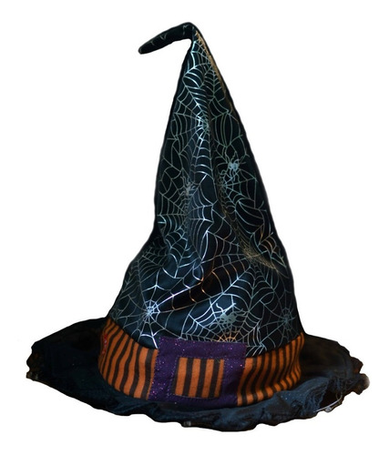 Sombrero Bruja Hechicero Halloween Sonido Movimiento Led New
