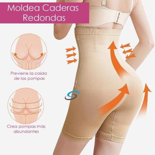 Imagen 4 de 10 de Panty Faja Short Reductora Moldeadora Doble Compresión G 114