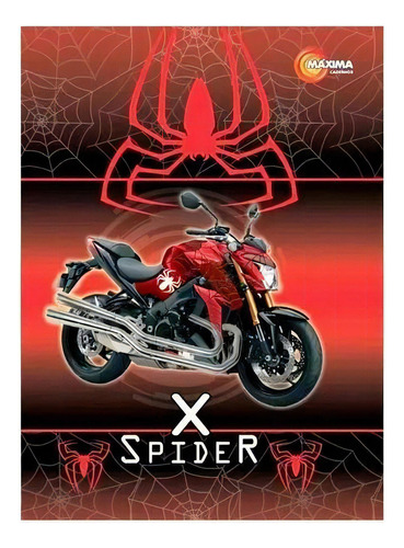 Kit 3 Cadernos Brochurao Capa Dura Spider X 96 Folhas Máxima