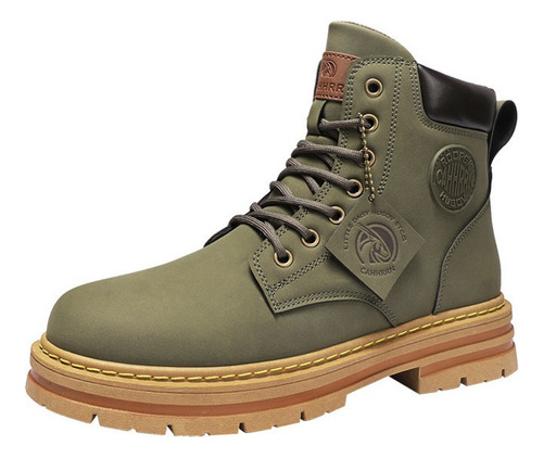 Botas Hombre Casuales Fashion High Top Cuero Antideslizantes