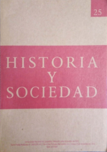 Historia Y Sociedad No 25 Revista