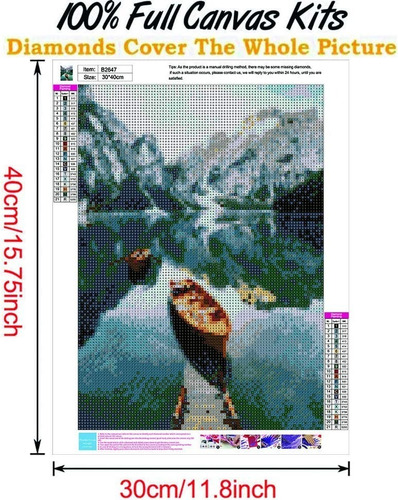 Imagen 4 de 6 de Kits De Pintura De Diamante 5d Diseño Paisaje 30 * 40 Cms