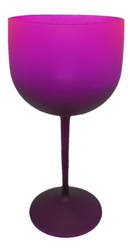 Kit 20 Taças Gin De Acrílico Degradê Roxo E Pink 550 Ml