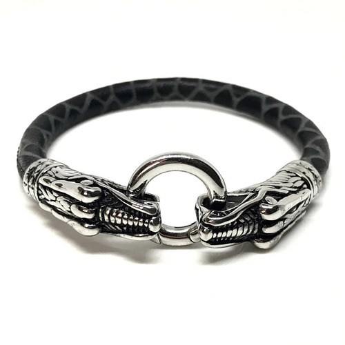 Pulsera De Cuero Dragon Hombre Mujer Moda 2021 Ix