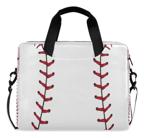 Softball Beisbol Encaje Rojo Blanco Laptop Case Bag Sleeve