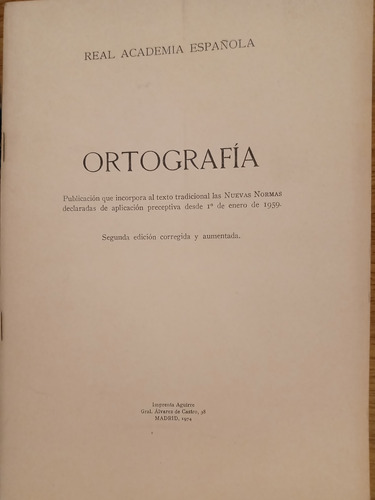 Ortografía - Nuevas Normas  Real Academia Española - Nuevo! 