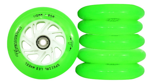 6 Rodas Traxart Inline Led Special 110mm Rosa Verde Ou Roxa