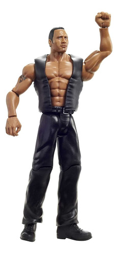 Wwe - Figura De Acción Básica The Rock, Coleccionable De 6 P