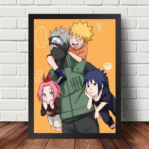 Quadro decorativo time 7 anime desenho naruto