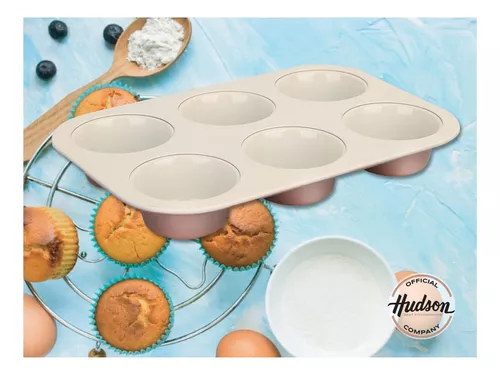 Molde Hudson Antiadherente Cupcake Muffins Magdalenas X 6