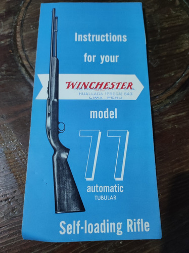 Jt Antiguo Manual Winchester Modelo 71 Raro De Coleccion